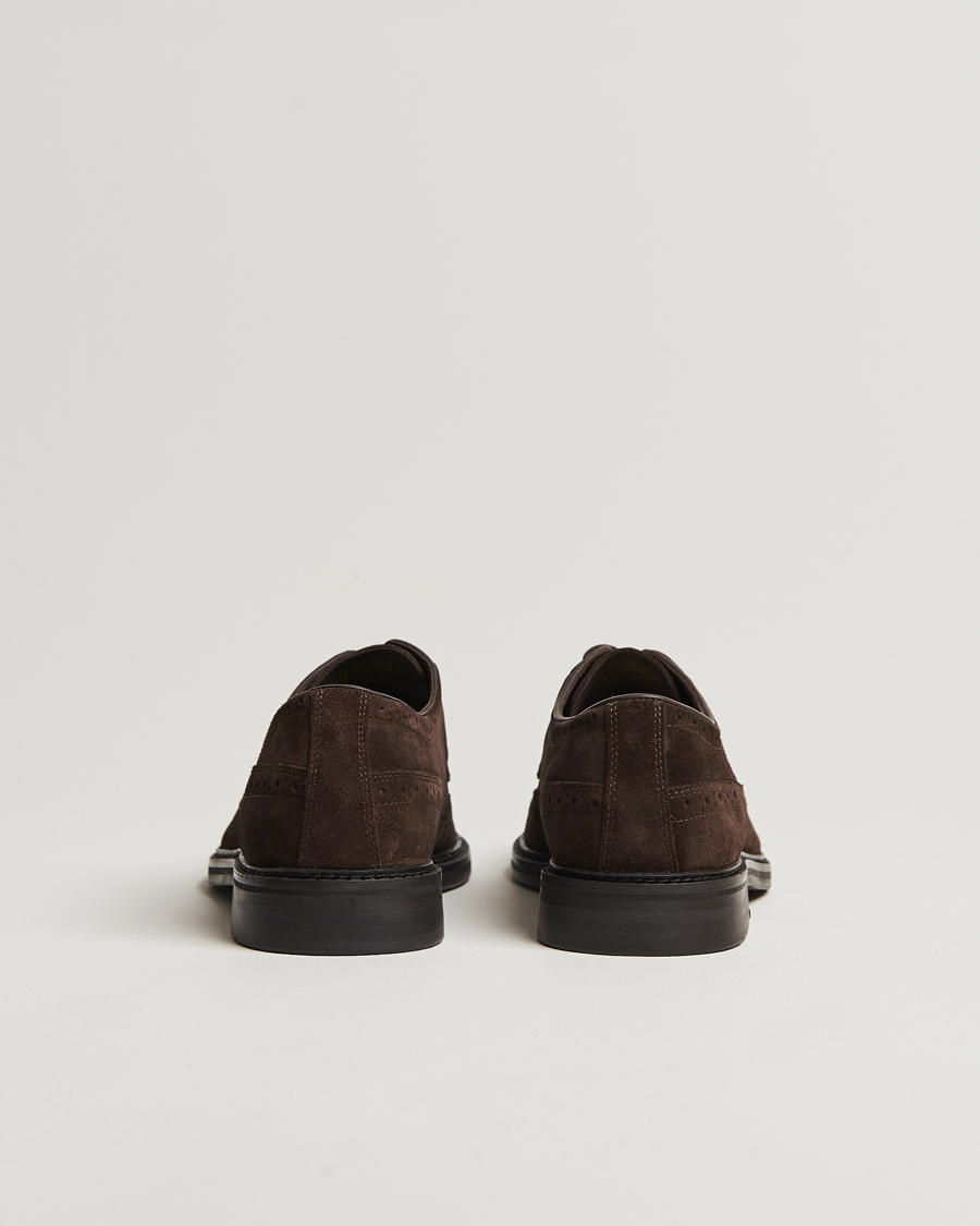 Homme | GANT Bidford Suede Brogues Ebony Brown | Gant | Bidford Suede Brogues Ebony Brown