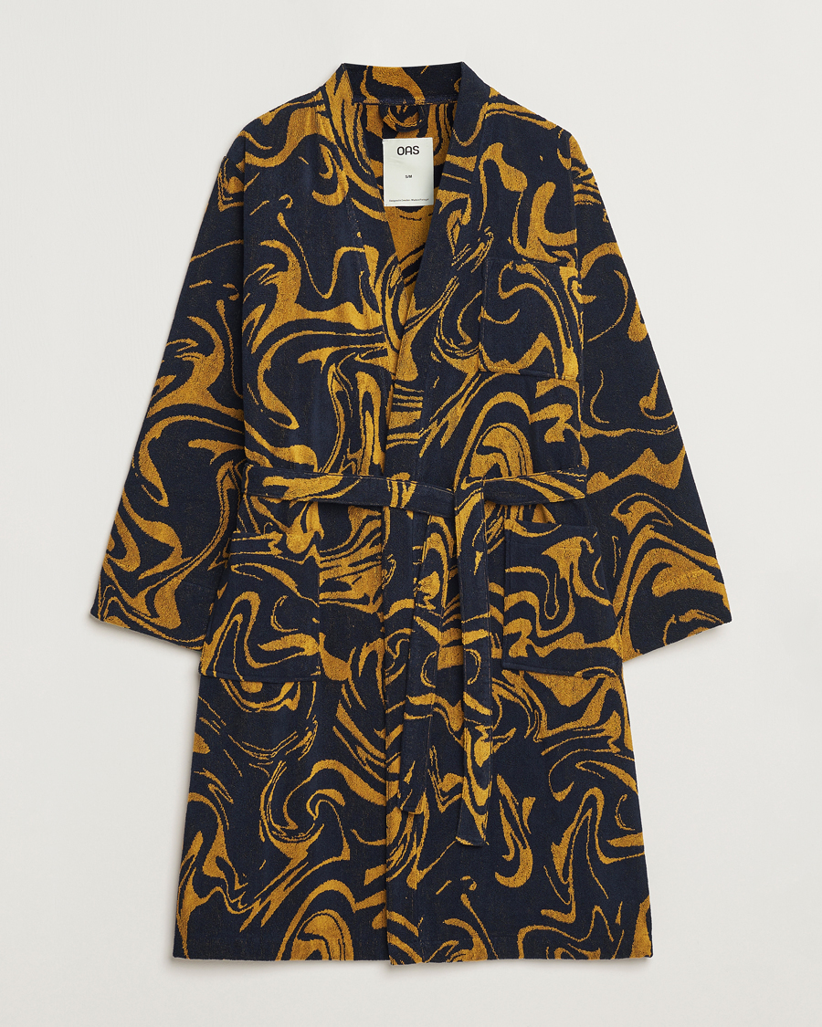 Homme | Peignoirs Et Pyjamas | OAS | Marble Robe Black/Yellow
