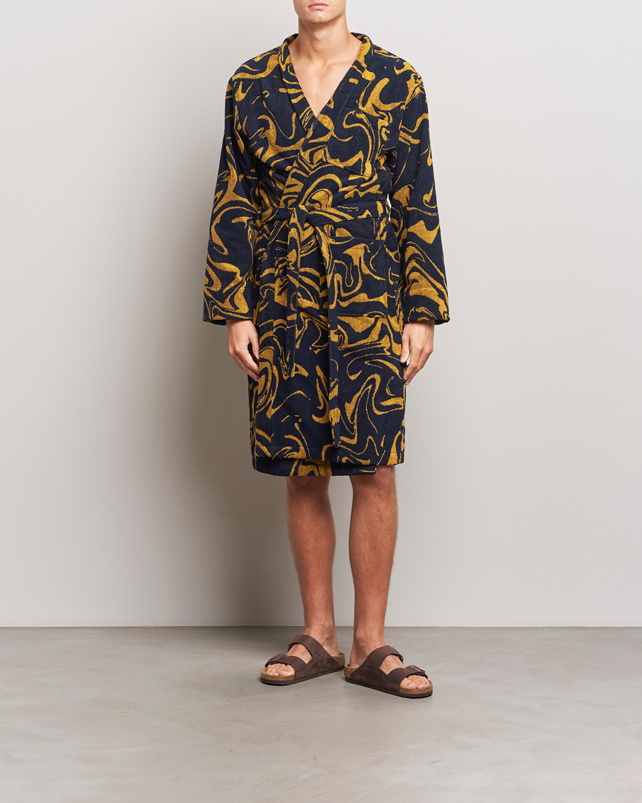 Homme | Peignoirs Et Pyjamas | OAS | Marble Robe Black/Yellow