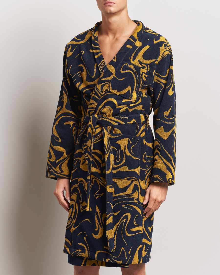 Homme | Peignoirs Et Pyjamas | OAS | Marble Robe Black/Yellow