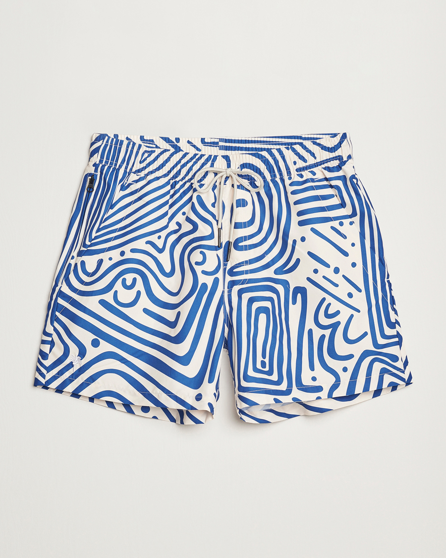 Homme | Maillots De Bain | OAS | Eldovado Swim Shorts Blue/White