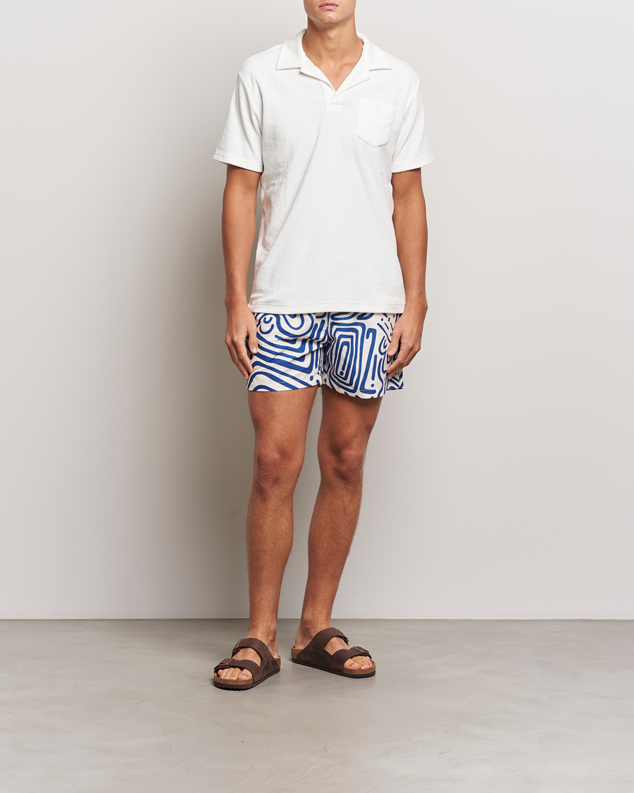 Homme | Maillots De Bain | OAS | Eldovado Swim Shorts Blue/White