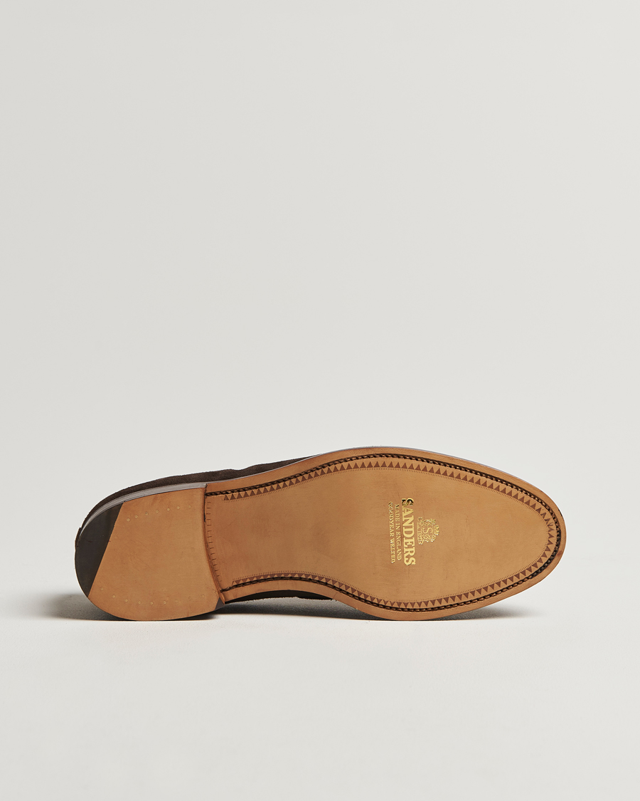 Homme | Sanders Finschley Suede Tassel Loafer Chocolate | Sanders | Finschley Suede Tassel Loafer Chocolate