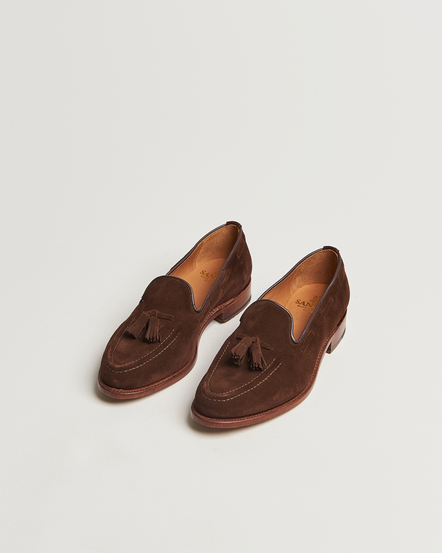 Homme | Sanders Finschley Suede Tassel Loafer Polo Snuff | Sanders | Finschley Suede Tassel Loafer Polo Snuff