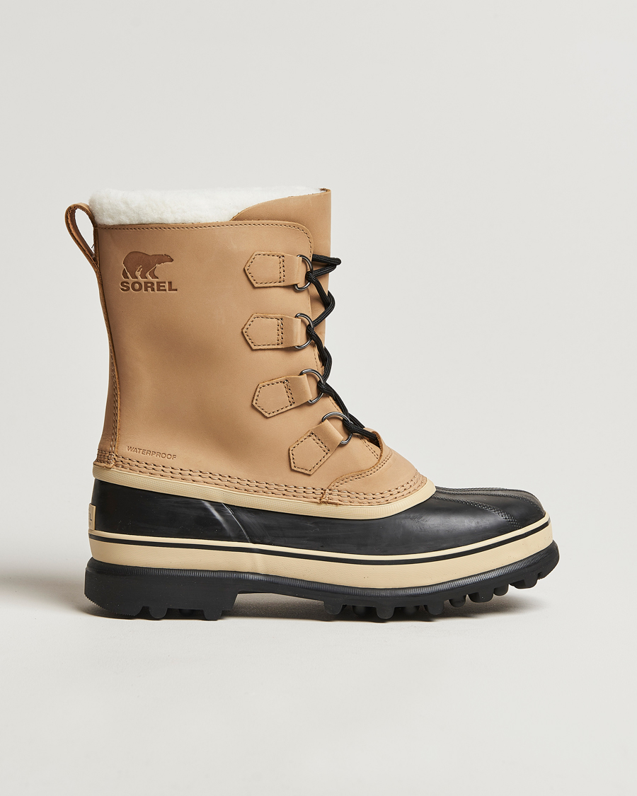 Homme | Bottes | Sorel | Caribou WP Felt Lined Leather Boots Buff