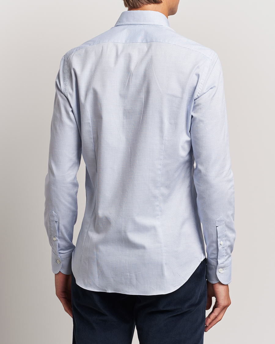 Homme | Chemises | Mazzarelli | Soft Cotton Button Down Shirt Light Blue