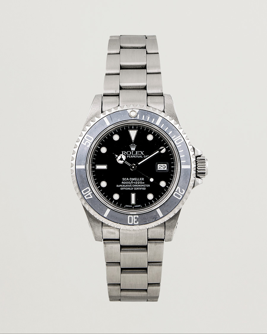 Homme | Rolex Pre-Owned Sea Dweller 16600 Oyster Perpetual Steel Black Silver | Rolex Pre-Owned | Sea Dweller 16600 Oyster Perpetual Steel Black Silver