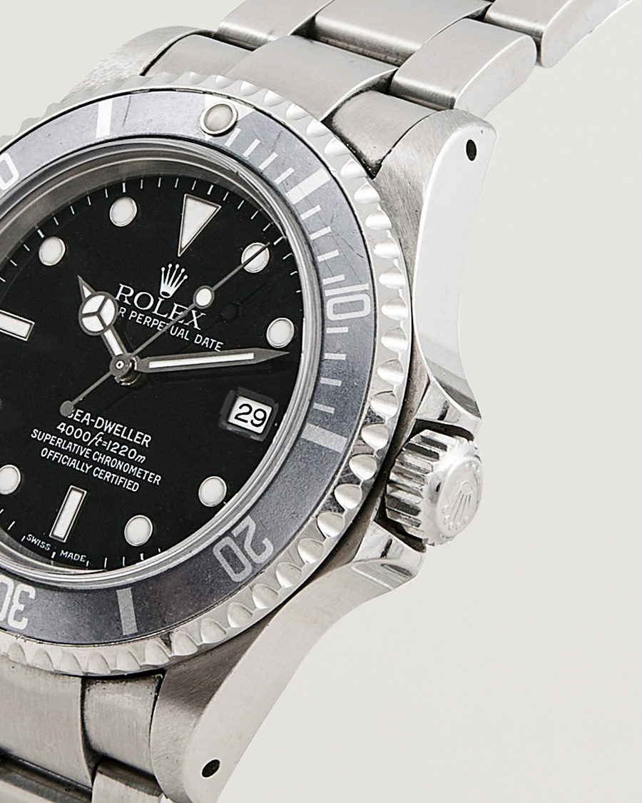Homme | Rolex Pre-Owned Sea Dweller 16600 Oyster Perpetual Steel Black Silver | Rolex Pre-Owned | Sea Dweller 16600 Oyster Perpetual Steel Black Silver