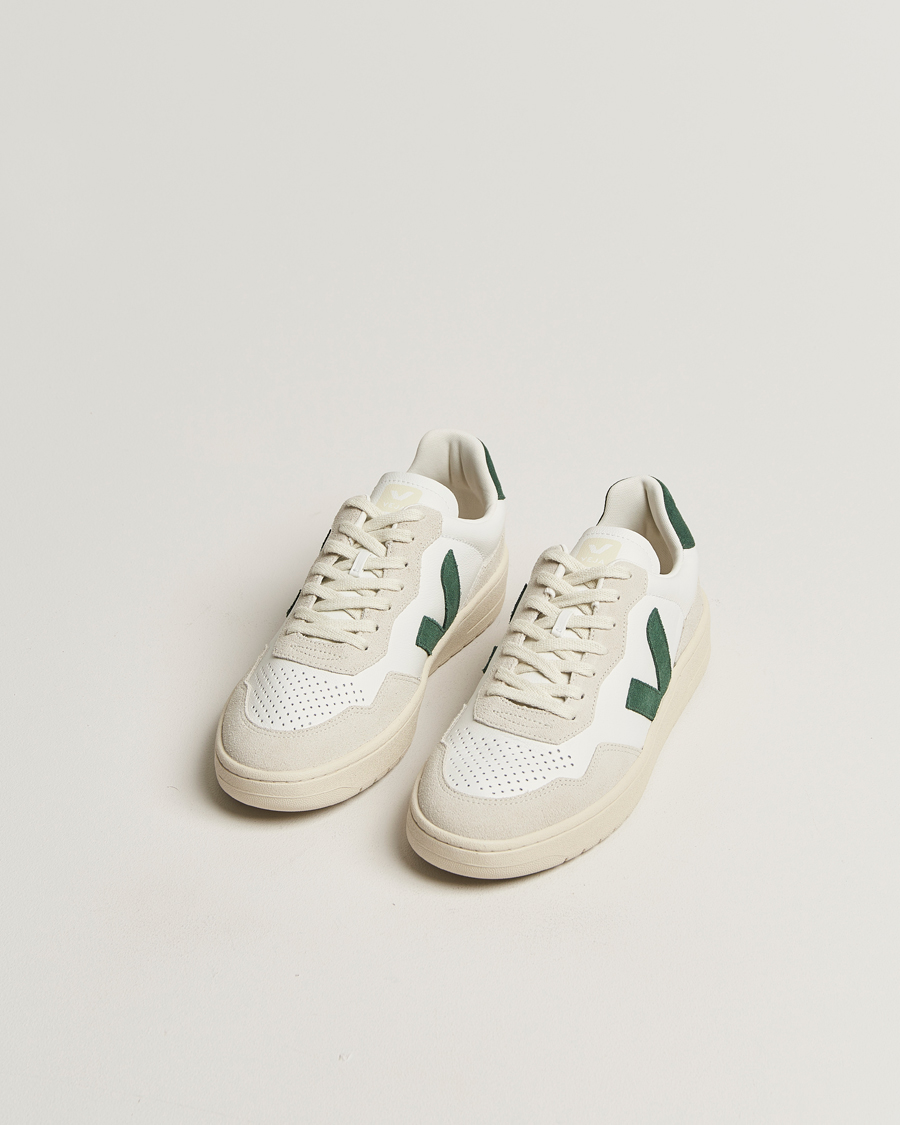 Homme |  | Veja | V-90 Leather Sneaker Extra White/Cyprys