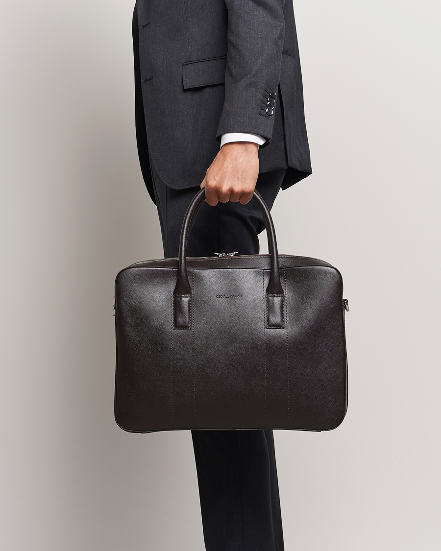 Homme |  | Oscar Jacobson | Leather Briefcase Forastero Brown