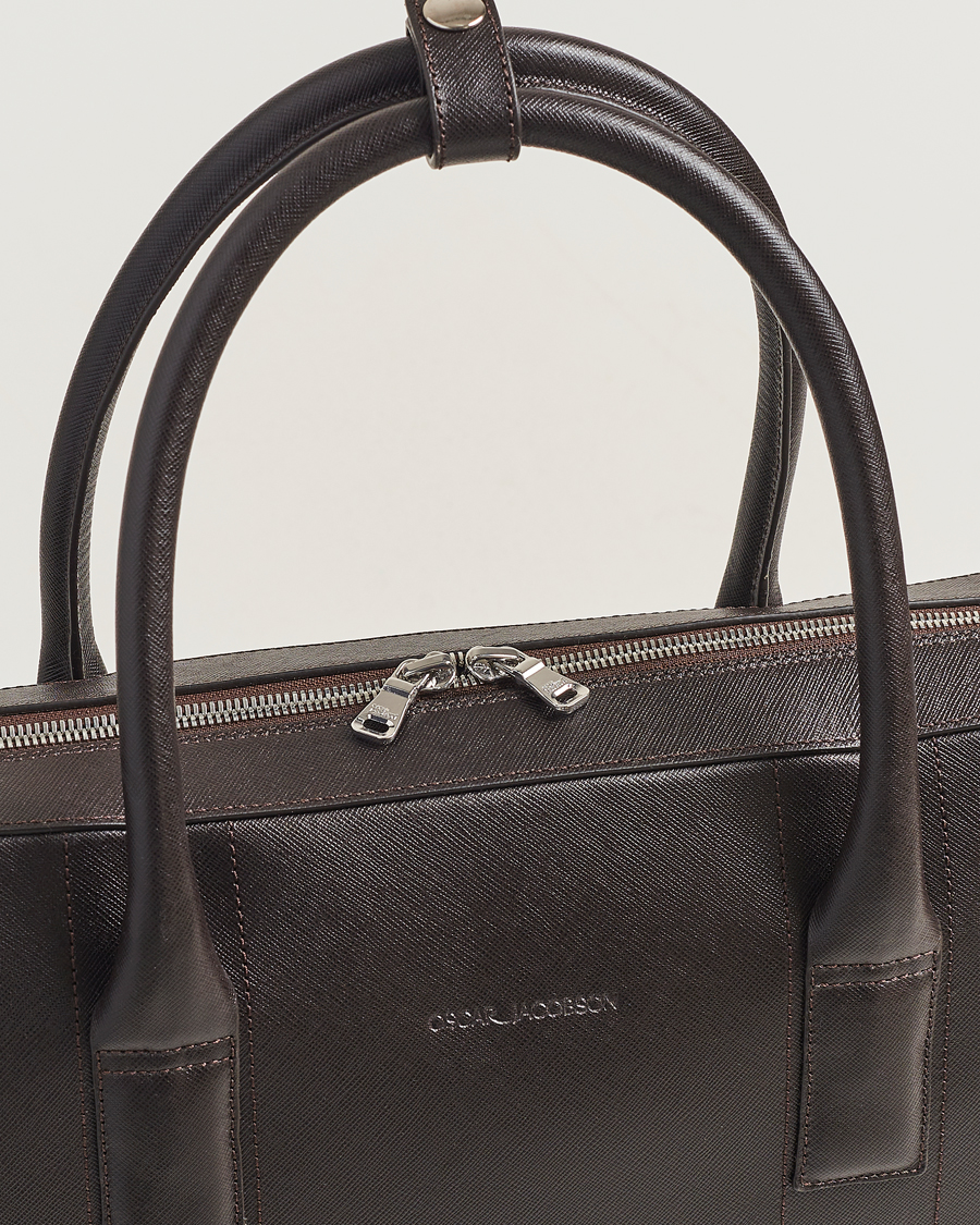 Homme | Oscar Jacobson Leather Briefcase Forastero Brown | Oscar Jacobson | Leather Briefcase Forastero Brown