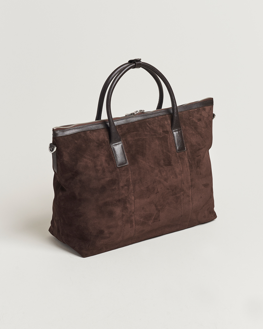 Homme |  | Oscar Jacobson | Weekend Bag Soft Leather Chocolate Brown