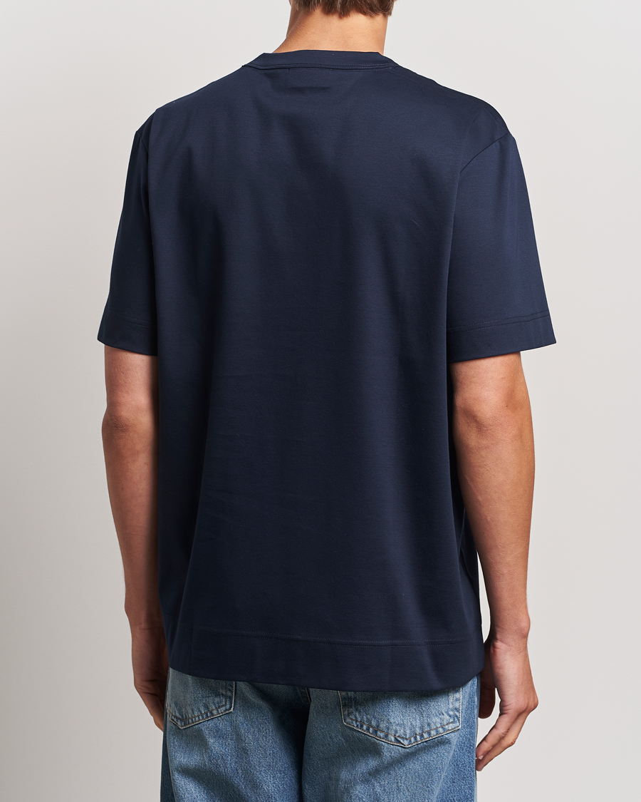 Homme | T-shirts | NN07 | Pedro Mercerized Crew Neck T-Shirt Navy Blue
