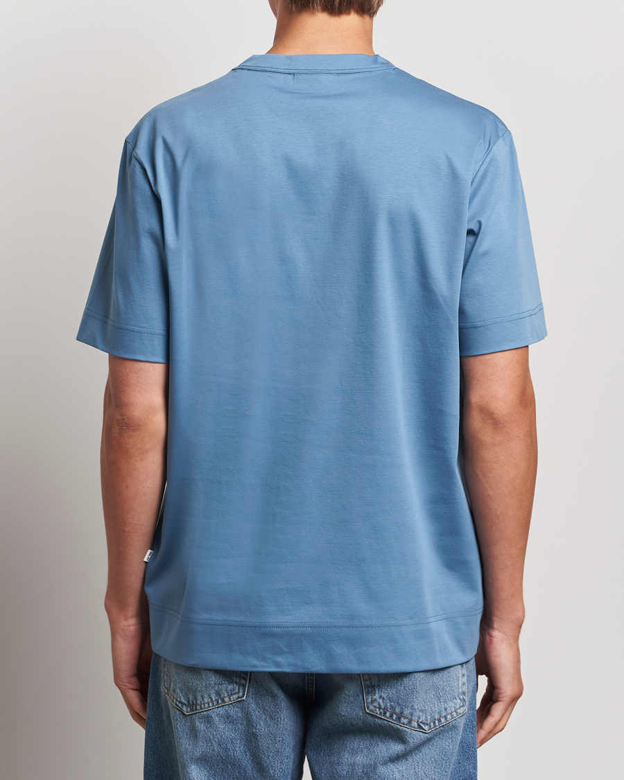 Homme | T-shirts | NN07 | Pedro Mercerized Crew Neck T-Shirt Blue Jasper