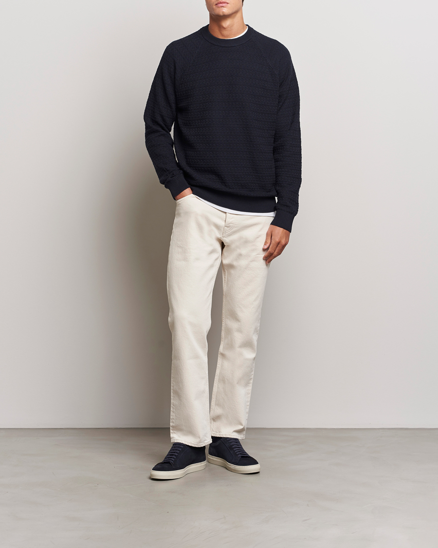 Homme | Pulls Et Tricots | NN07 | Collin Structured Knitted Sweater Navy Blue
