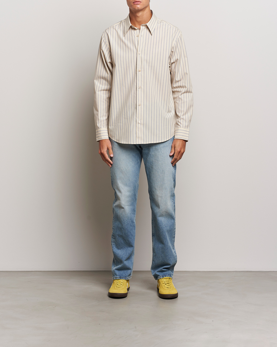Homme | Chemises | NN07 | Quinsy Striped Shirt Khaki