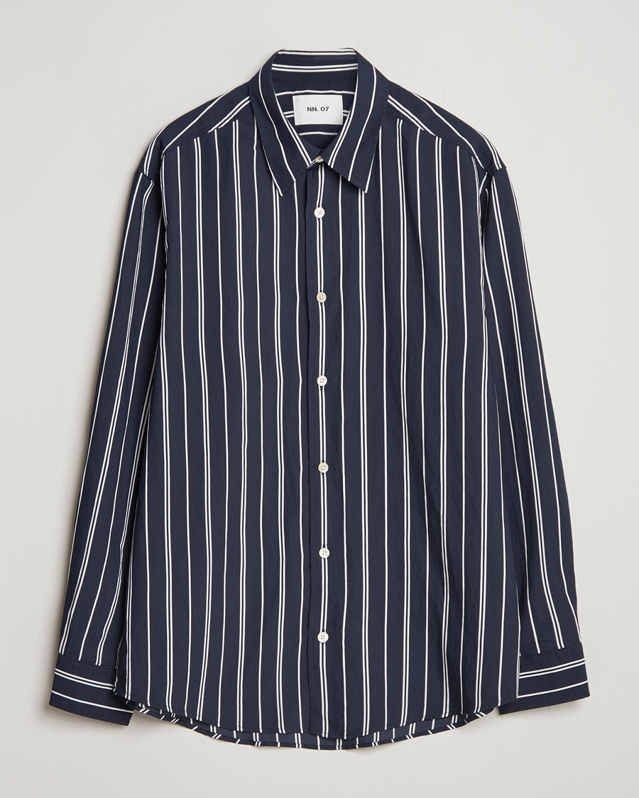Homme | Chemises | NN07 | Quinsy Striped Shirt Navy/White