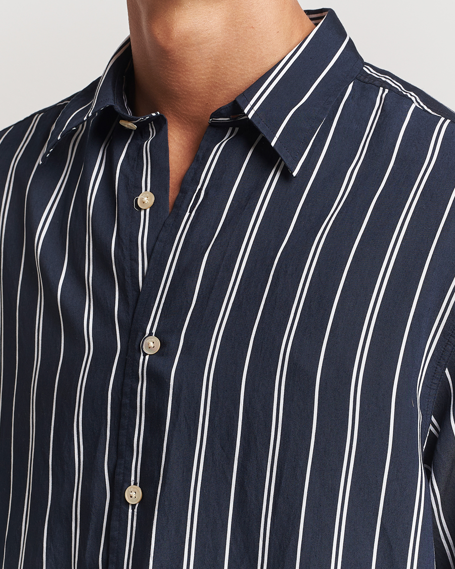 Homme | Chemises | NN07 | Quinsy Striped Shirt Navy/White