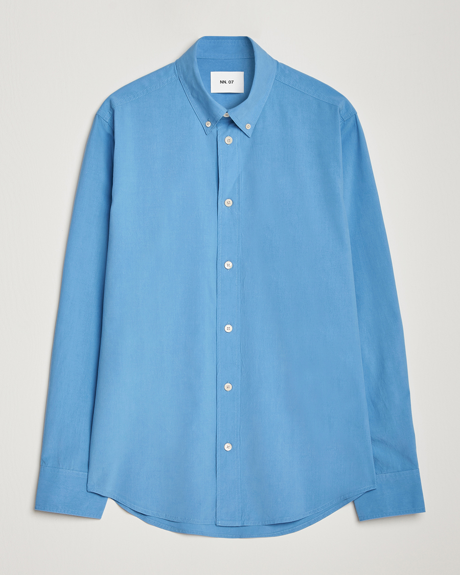 Homme | Chemises | NN07 | Colby Lyocell/Cotton Button Down Shirt Blue Jasper
