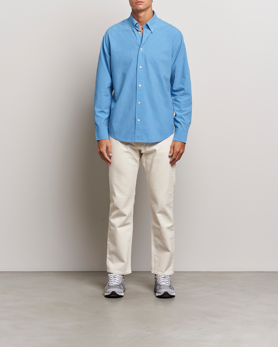 Homme | Chemises | NN07 | Colby Lyocell/Cotton Button Down Shirt Blue Jasper