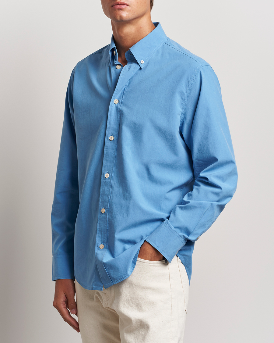 Homme | Chemises | NN07 | Colby Lyocell/Cotton Button Down Shirt Blue Jasper