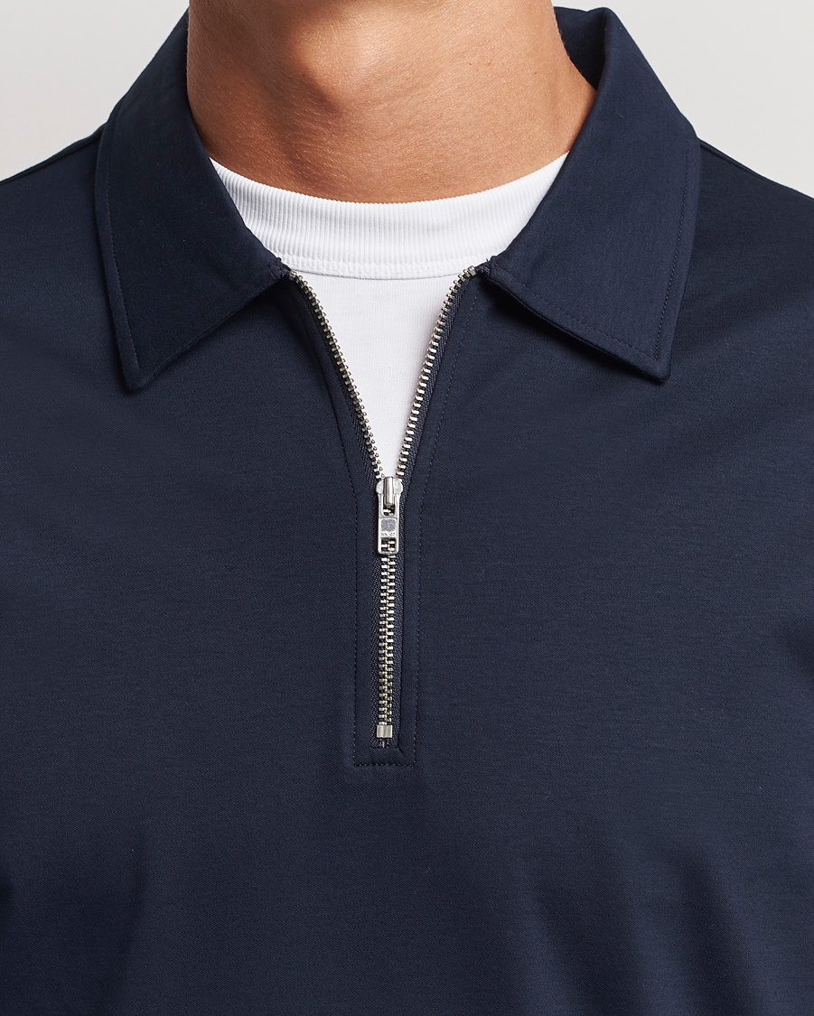 Homme | Pulls Et Tricots | NN07 | Ross Long Sleeve Half Zip Polo Navy Blue