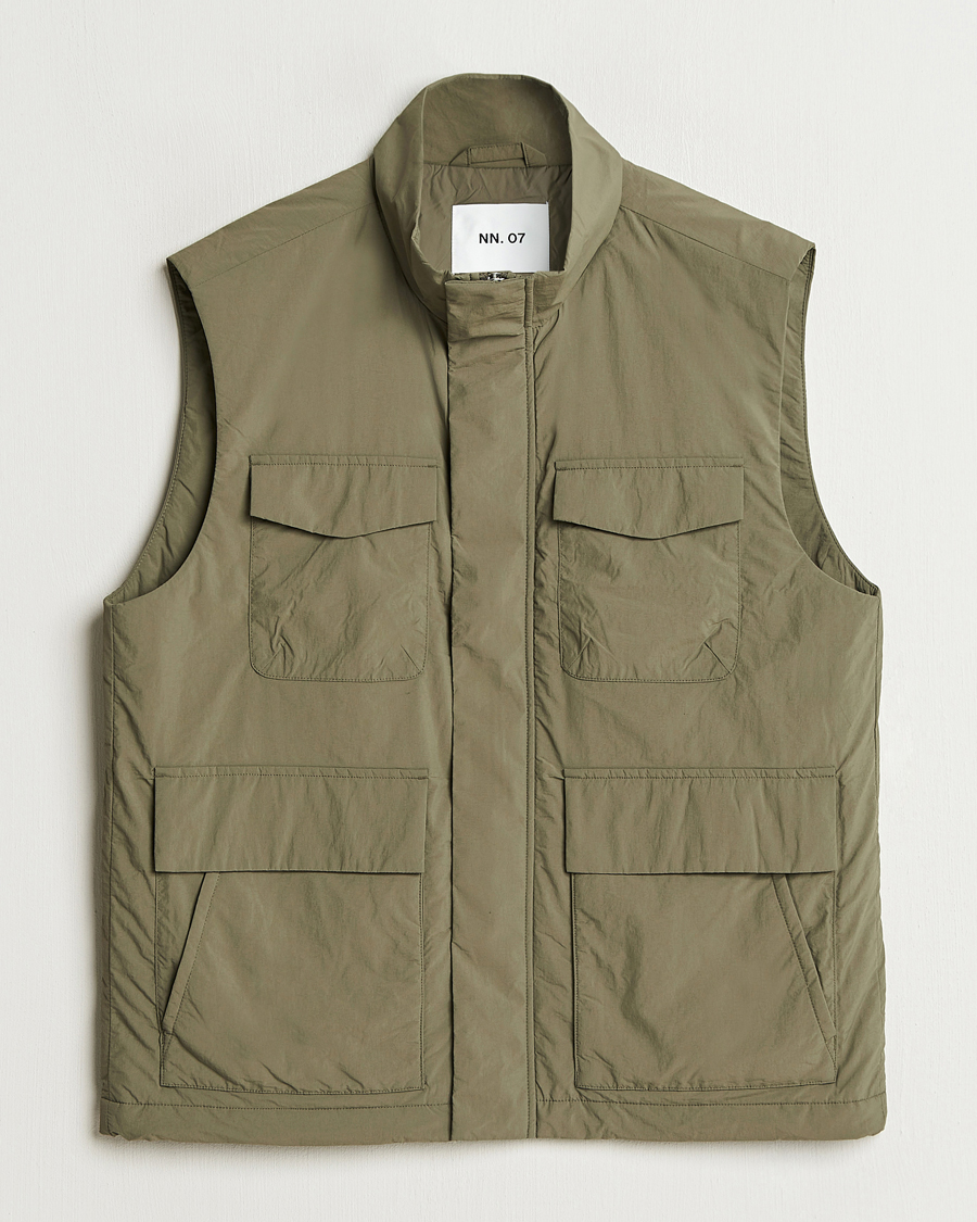 Homme | Manteaux Et Vestes | NN07 | Perry Nylon Padded Vest Capers Green