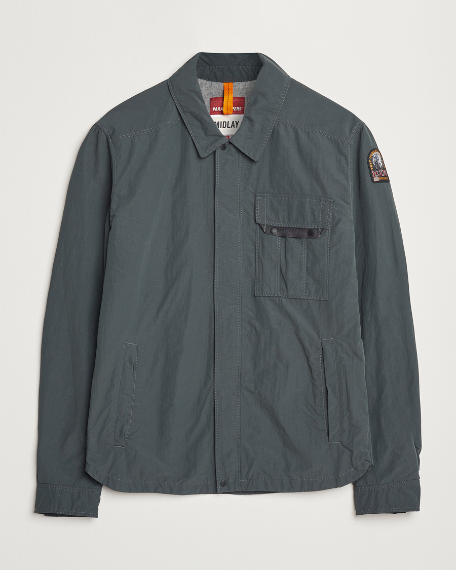 Homme | Manteaux Et Vestes | Parajumpers | Miura Peached Poplin Shirt Jacket Green Gables