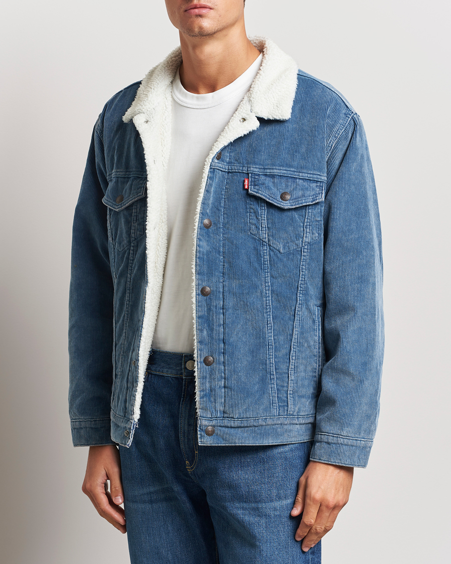 Homme | Manteaux Et Vestes | Levi's | Relaxed Fit Sherpa Trucker Blue Spring