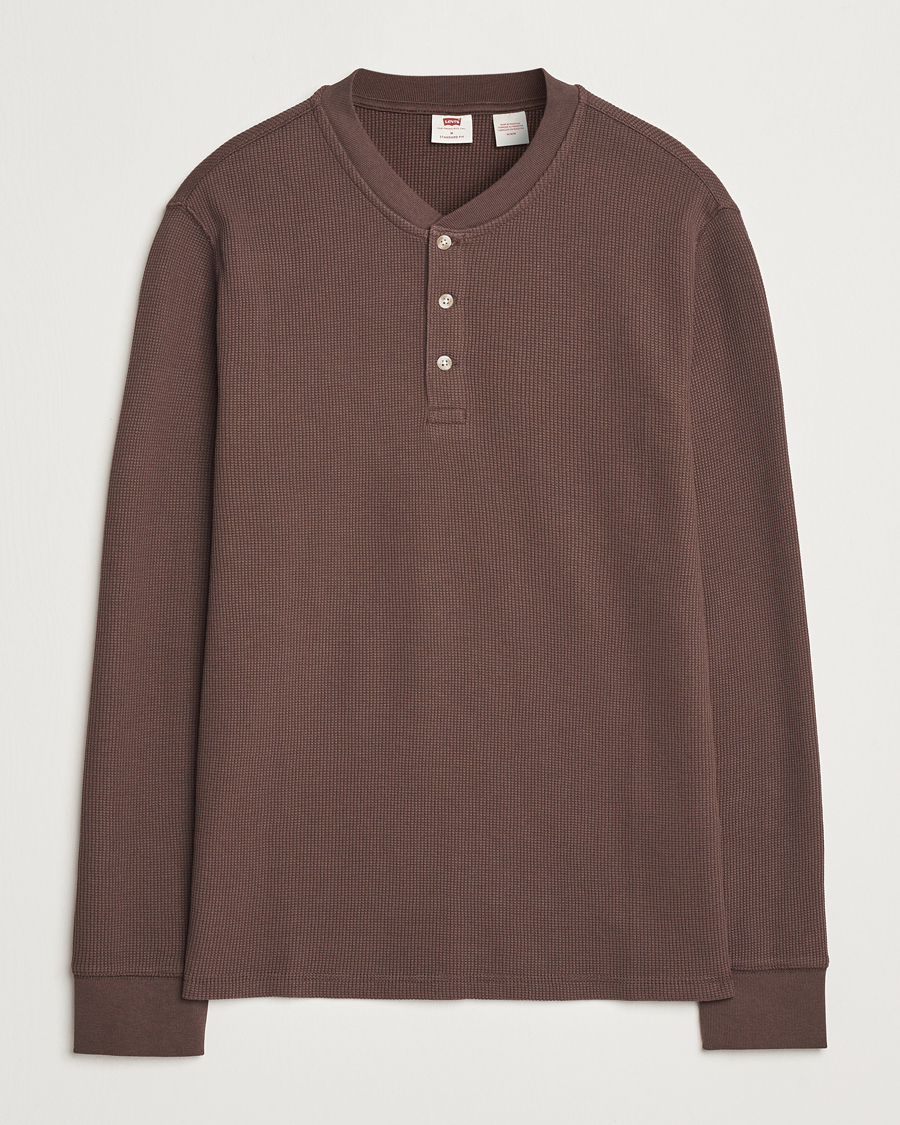 Homme | Pulls Et Tricots | Levi's | Thermal Henley Chocolate Brown