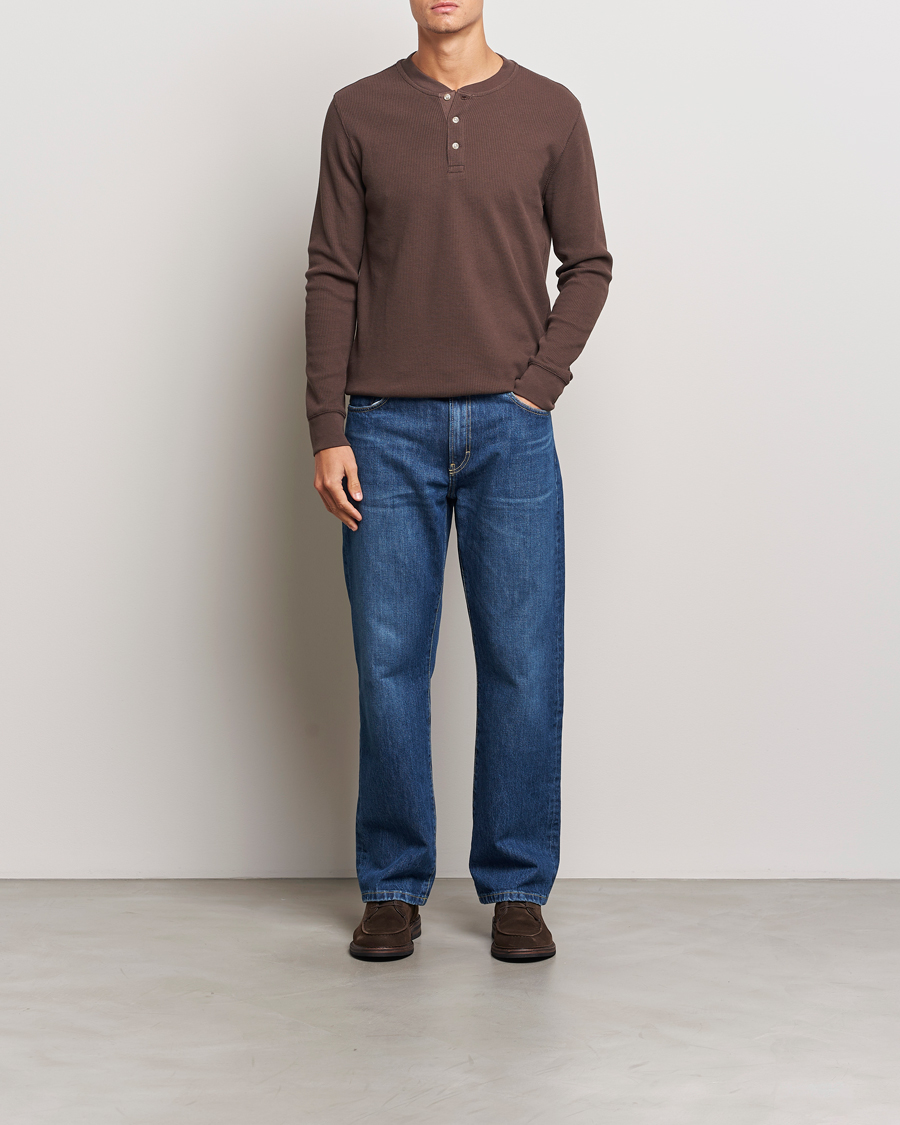 Homme | Pulls Et Tricots | Levi's | Thermal Henley Chocolate Brown