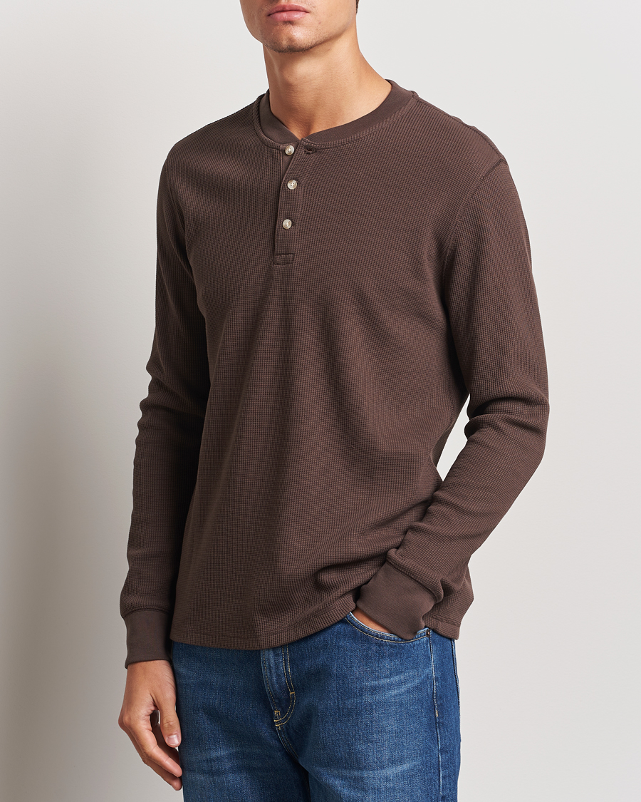 Homme | Pulls Et Tricots | Levi's | Thermal Henley Chocolate Brown