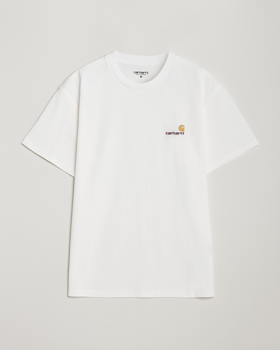 Homme | T-shirts | Carhartt WIP | American Script Short Sleeve T-Shirt White