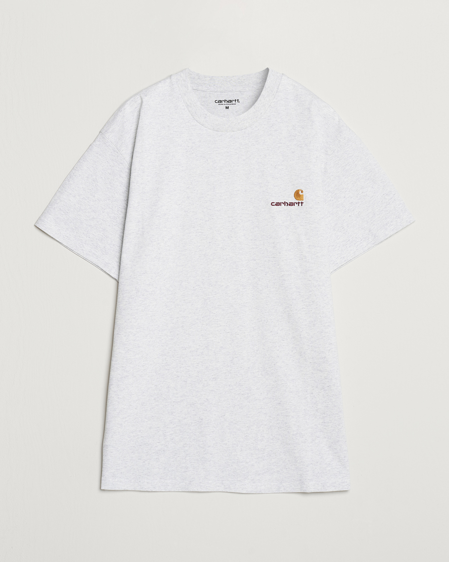 Homme | T-shirts | Carhartt WIP | American Script Short Sleeve T-Shirt Ash Heather