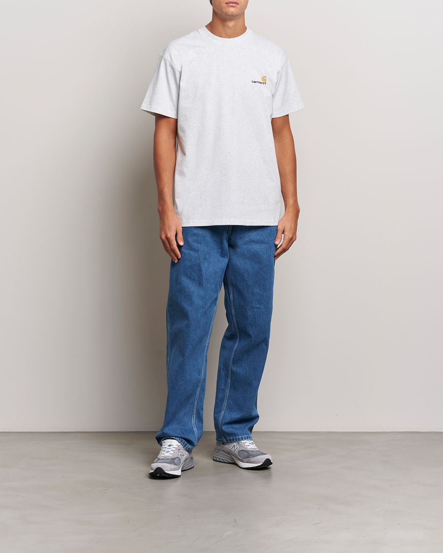 Homme | T-shirts | Carhartt WIP | American Script Short Sleeve T-Shirt Ash Heather