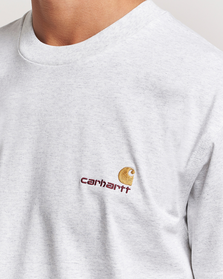 Homme | T-shirts | Carhartt WIP | American Script Short Sleeve T-Shirt Ash Heather