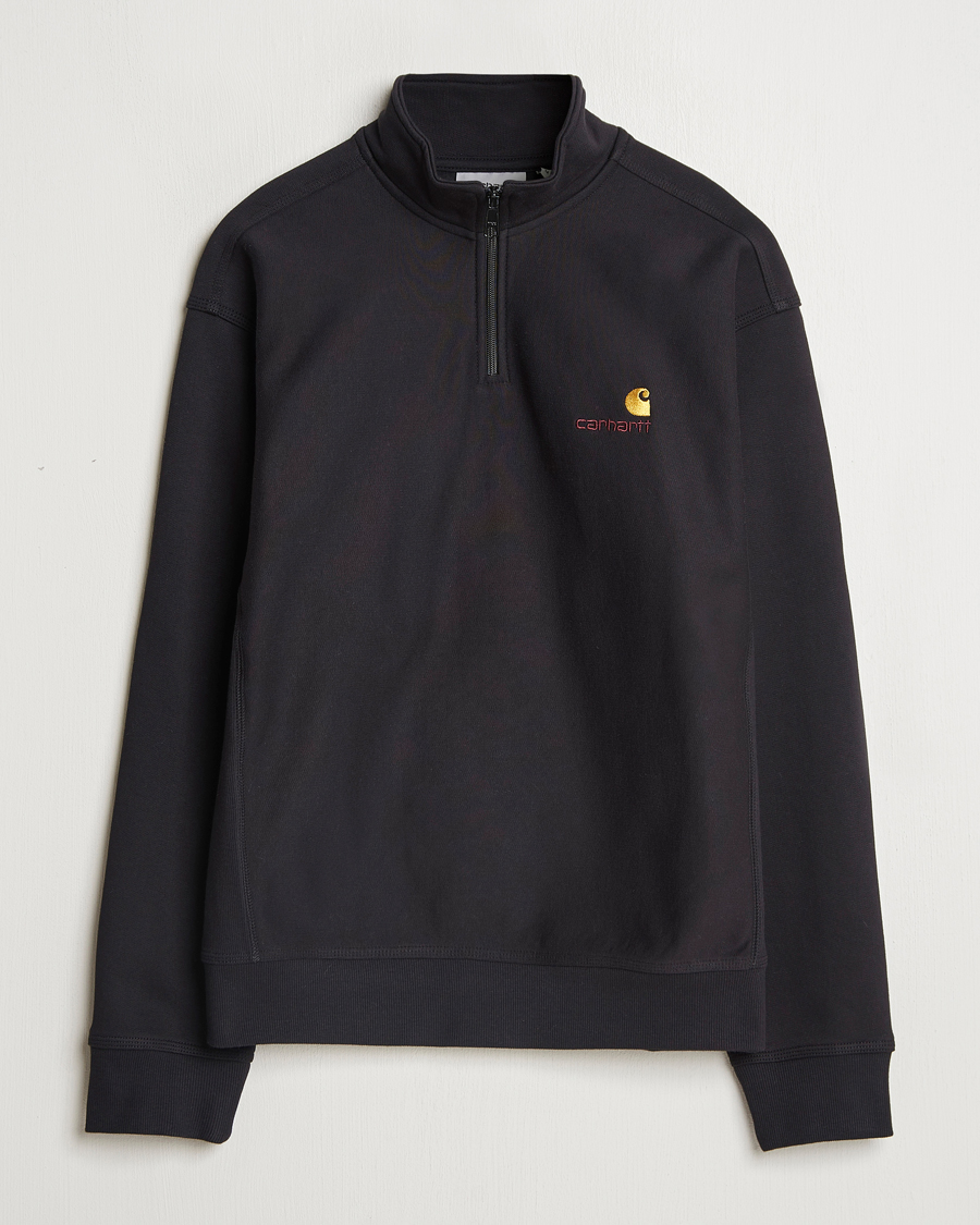 Homme | Pulls Et Tricots | Carhartt WIP | American Script Half Zip Sweatshirt Black
