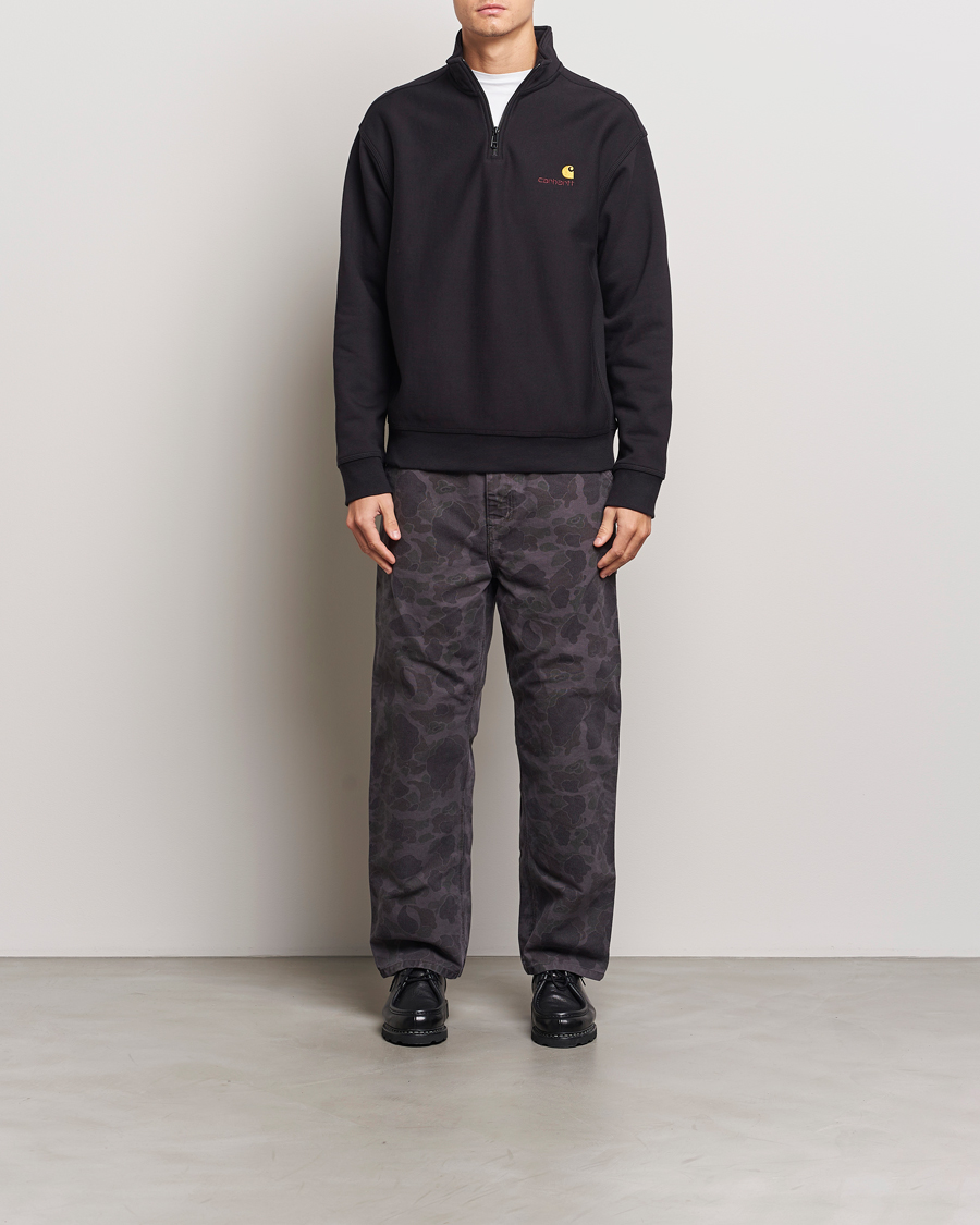 Homme | Pulls Et Tricots | Carhartt WIP | American Script Half Zip Sweatshirt Black