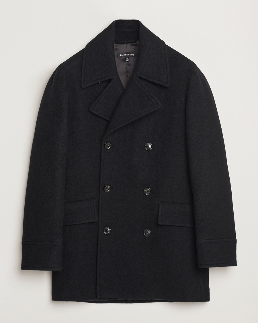 Homme | Manteaux Et Vestes | J.Lindeberg | Arno Double Breasted Coat Black