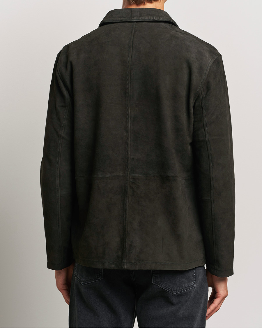 Homme | Manteaux Et Vestes | J.Lindeberg | Jonah Suede Overshirt Washed Black