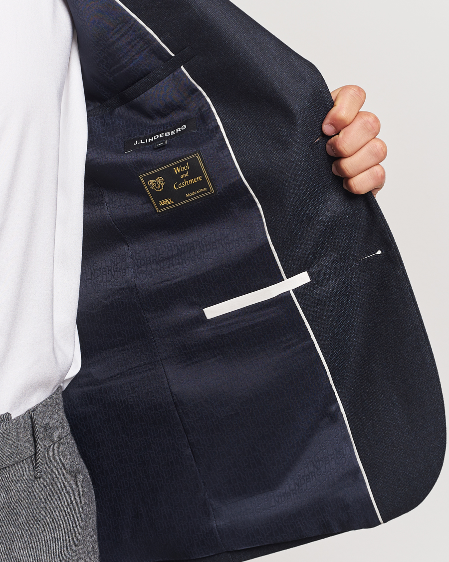 Homme | Blazers | J.Lindeberg | Elton Unlined Cash Stretch Flannel Blazer Navy