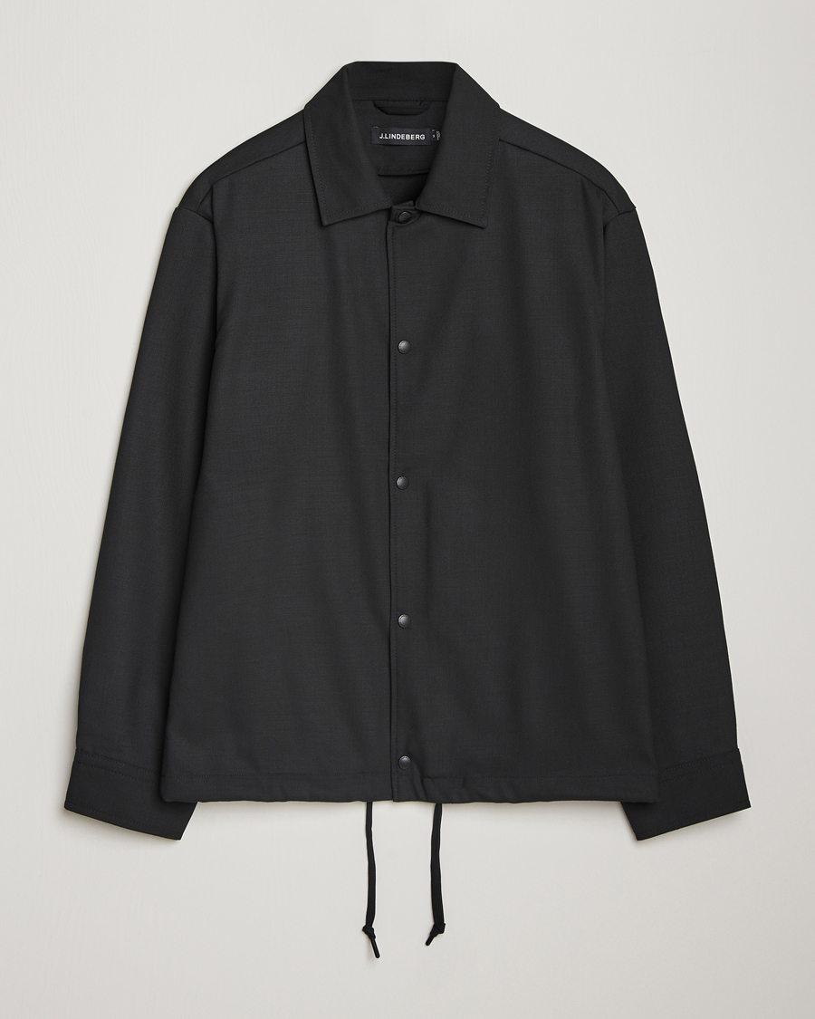 Homme | Chemises | J.Lindeberg | Celian Coach Overshirt Black