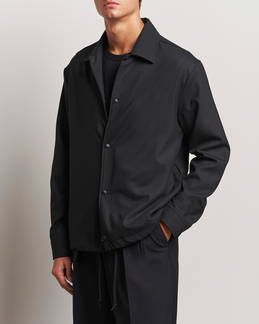 Homme | Chemises | J.Lindeberg | Celian Coach Overshirt Black