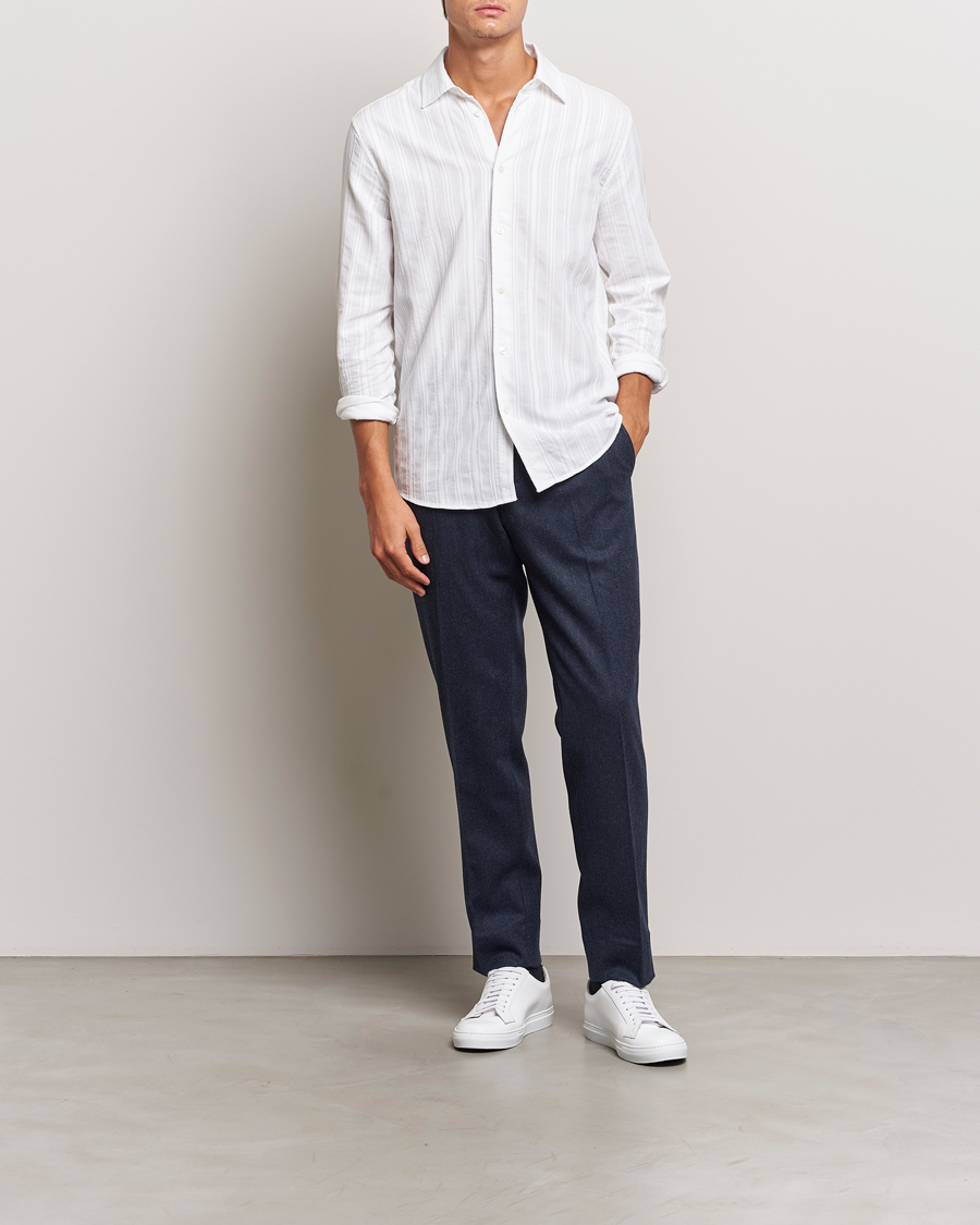 Homme | Pantalons | J.Lindeberg | Soren Twill Cash Flannel Pants Navy