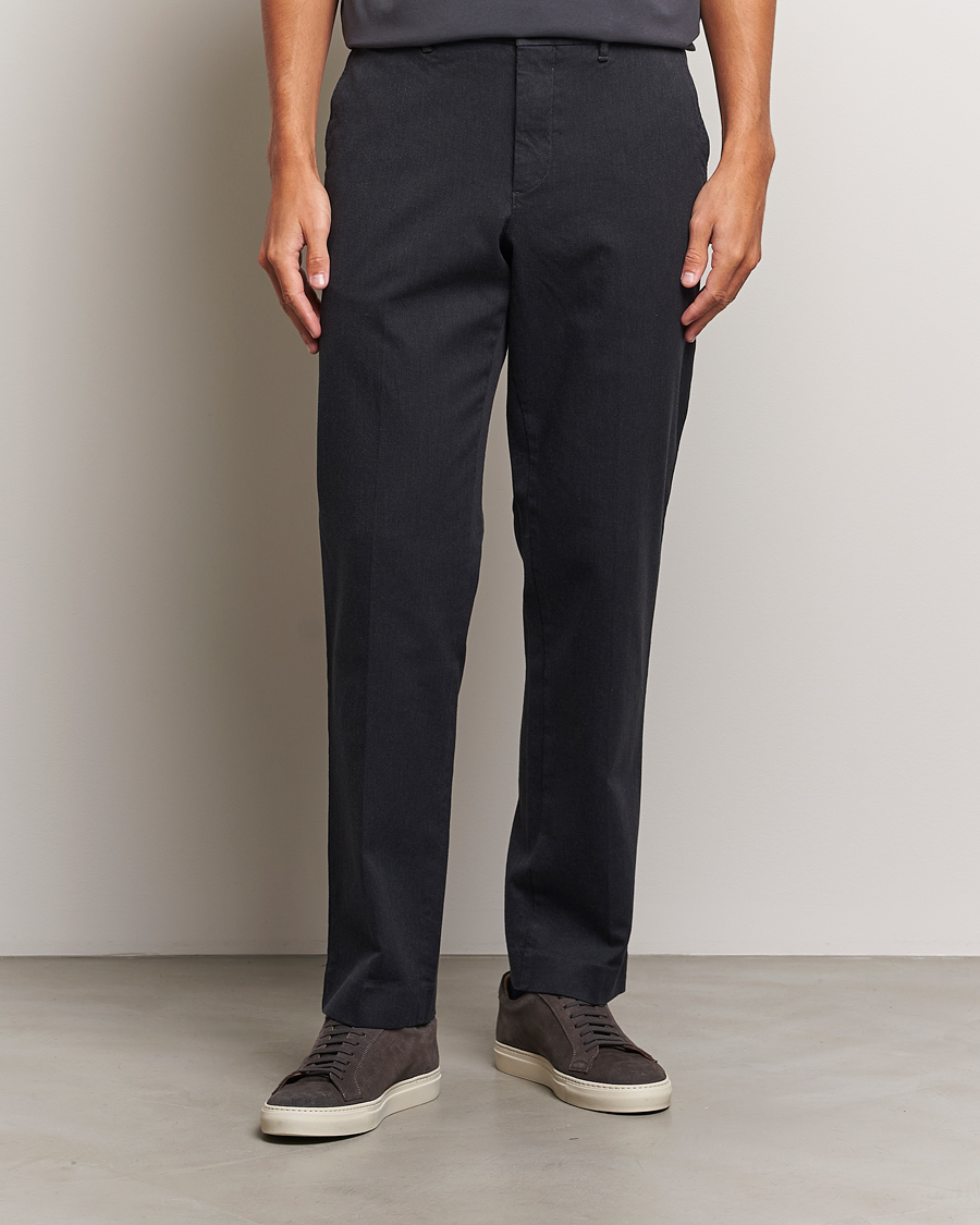 Homme | Pantalons | J.Lindeberg | Lois Flannel Twill Pants Dark Grey