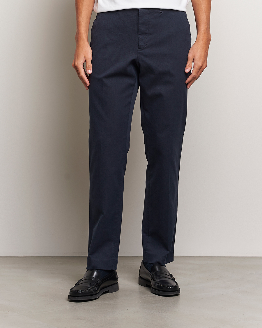 Homme | Pantalons | J.Lindeberg | Lois Flannel Twill Pants Navy
