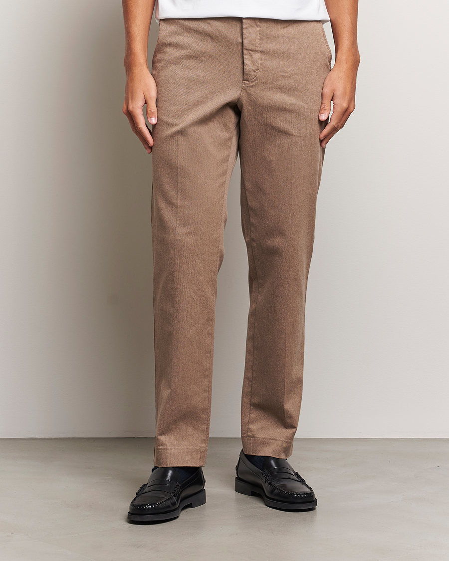Homme | Pantalons | J.Lindeberg | Lois Flannel Twill Pants Tiger Brown