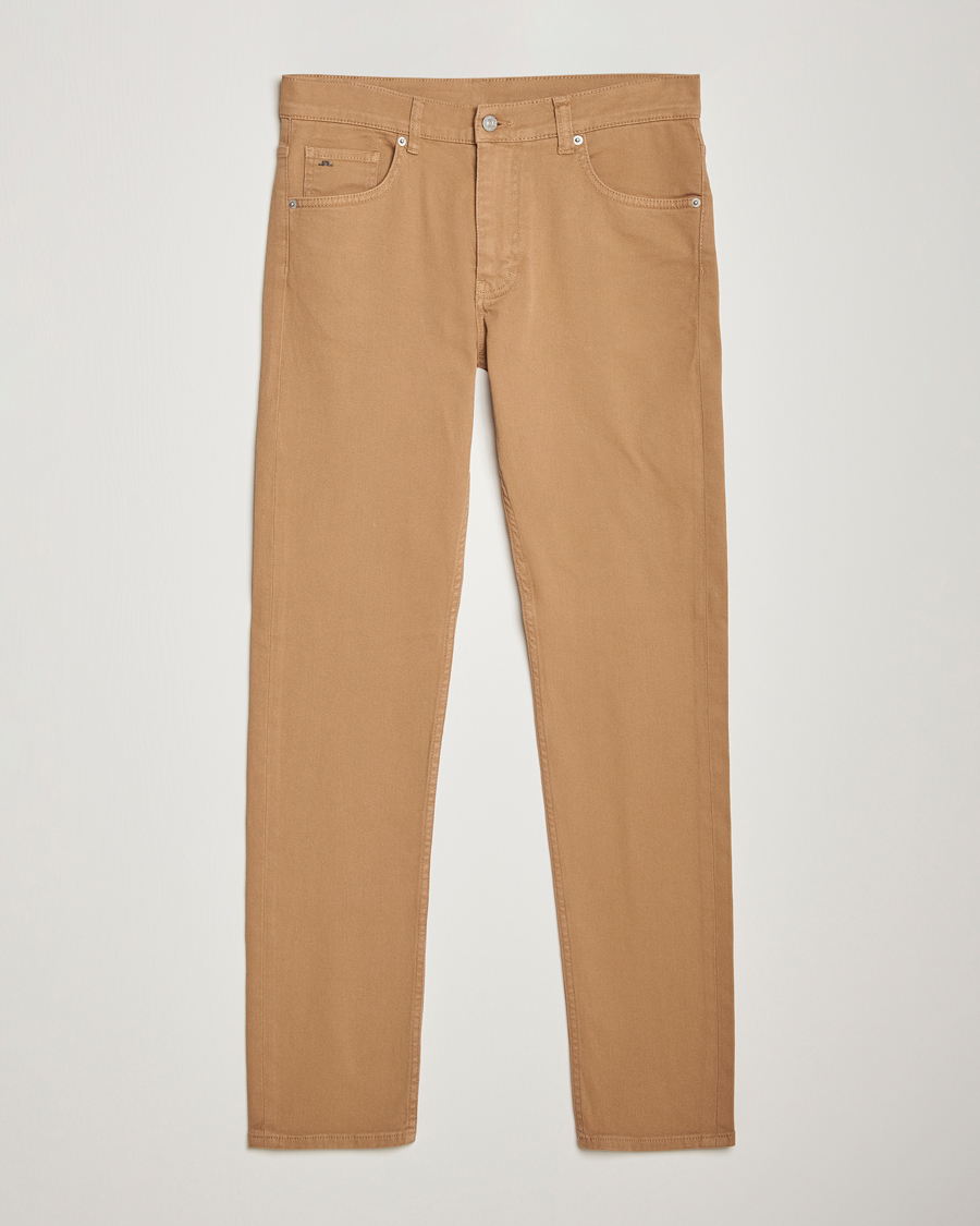 Homme | Pantalons | J.Lindeberg | Jay Solid Twill Stretch Jeans Tiger Brown