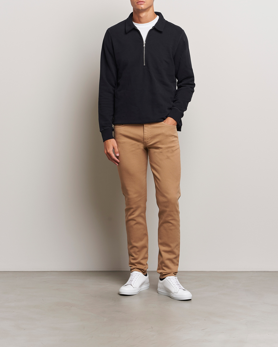 Homme | Pantalons | J.Lindeberg | Jay Solid Twill Stretch Jeans Tiger Brown