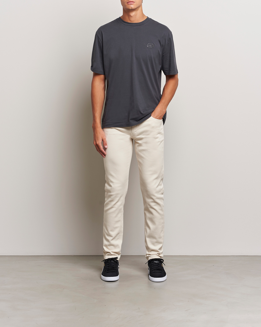 Homme | Pantalons | J.Lindeberg | Jay Solid Twill Stretch Jeans Moonbeam